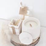 Fresh Linen Gift Set All Natural Materials. Luxury Candles